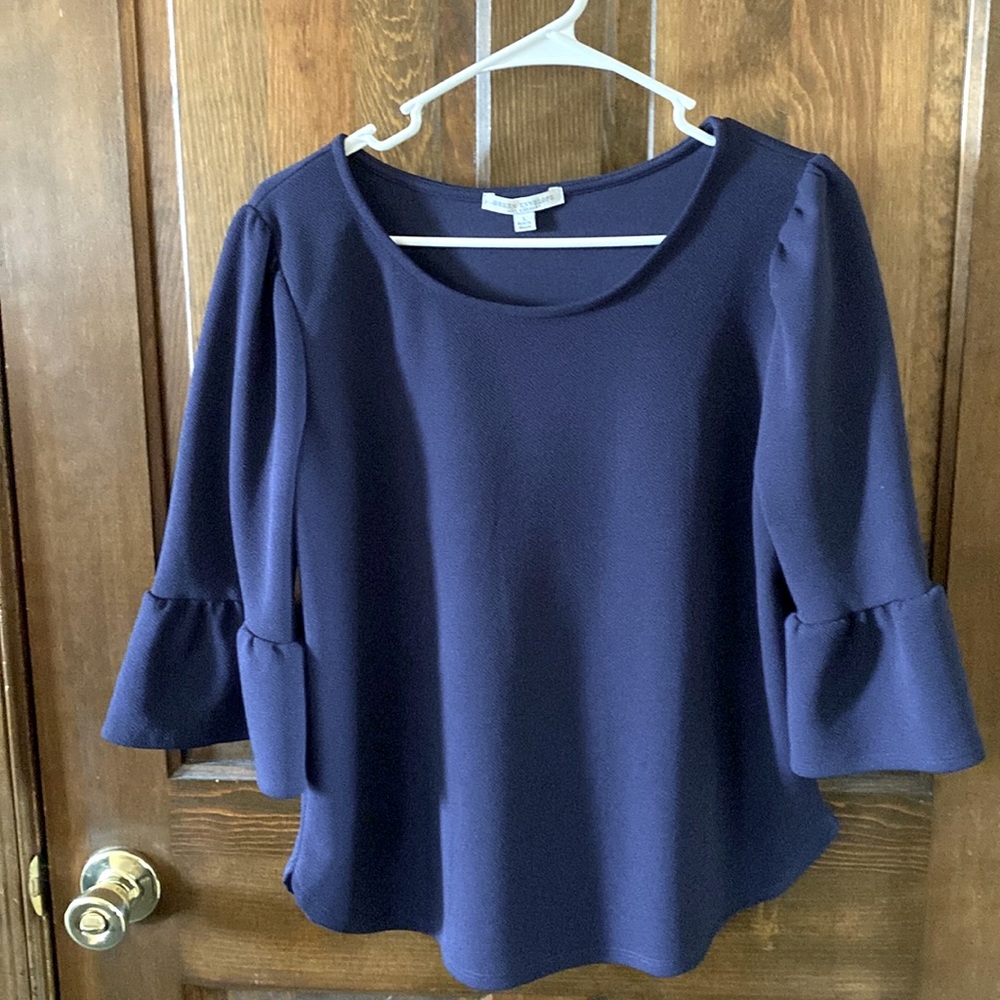 Classic navy blouse size L.
